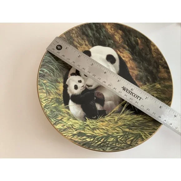 The Panda By Will Nelson Bradex Collector Plate Endangered Species 1988 Series - Picture 3 of 6